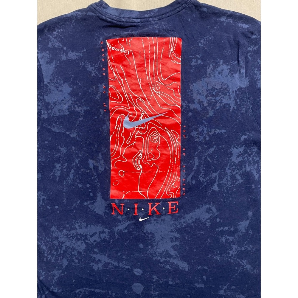 Mens Nike Tshirt Top sz XxL Blue Tie Dye cotton‎ Blue - Picture 8 of 11